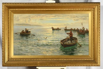 Lot 377 - ~ John Thomas Hamilton McCallum RI RSW (1841-1896) Returning with the catch Signed and dated...