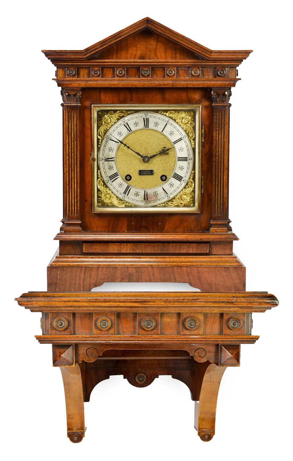 Lot 415 - A Walnut Quarter Striking Bracket Clock with Bracket, signed Lenzkirch, circa 1900,...