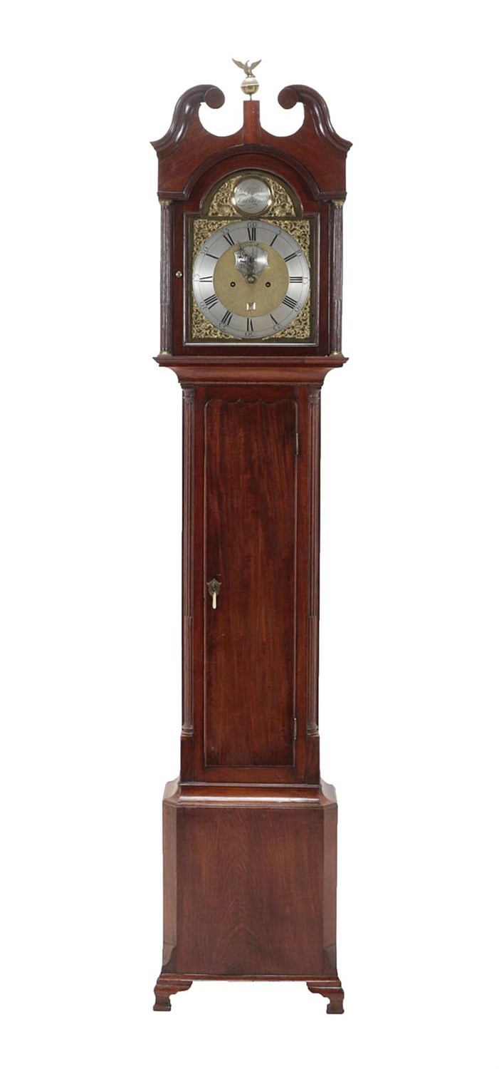 Lot 421 - A Scottish Mahogany Eight Day Longcase Clock, signed Robt Clydsdale, Edinburgh, circa 1780,...