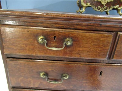 Lot 451 - A George III Oak and Pine Lined Straight Front Chest of Drawers, 3rd quarter 18th century, the...