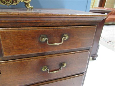 Lot 451 - A George III Oak and Pine Lined Straight Front Chest of Drawers, 3rd quarter 18th century, the...