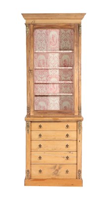 Lot 462 - A Victorian Glazed Pine Bookcase, 3rd quarter 19th century, the top probably associated, the...