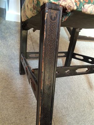 Lot 470 - ~ A Joined Oak Refectory Style Dining Table, basically 18th century, the plank top above a...