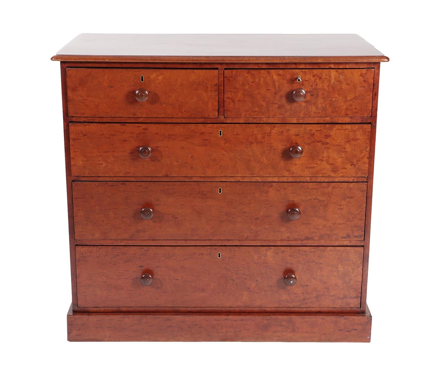 Lot 493 - <> A Victorian Mahogany Straight Front Chest of Drawers, circa 1870, the moulded top above two...