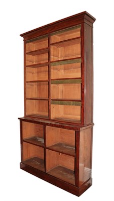 Lot 562 - ~ A Pair of Victorian Mahogany Bookcases, 2nd half 19th century, the moulded cornices above...
