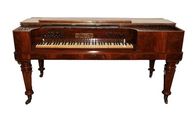 Lot 588 - An Early Victorian Rosewood Cased Square Piano, by Collard & Collard, numbered 8471, circa...