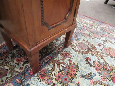 Lot 610 - A Late 19th/Early 20th Century French Cherry, Parquetry and Marquetry Decorated Four Piece...