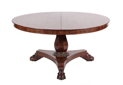Lot 619 - A William IV Rosewood and Crossbanded Circular Dining Table, 2nd quarter 19th century, the...
