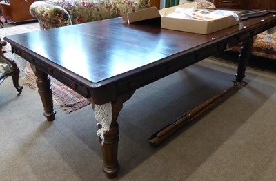 Lot 624 - A Riley Slate Bed Snooker/Dining Table, restored by Halsteads/Solina, the five removable leaves...