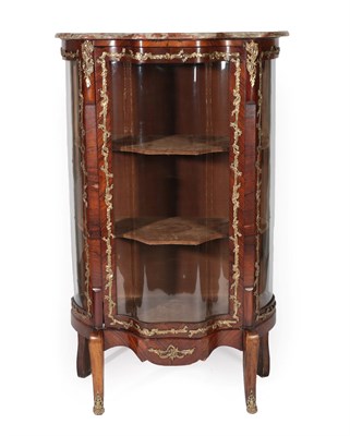 Lot 633 - A French Louis XV Style Rosewood and Gilt Metal Mounted Vitrine, late 19th century, with...