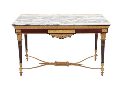 Lot 639 - {} A 20th Century French Mahogany and Gilt Metal Mounted Centre Table, in Louis XVI style, with...