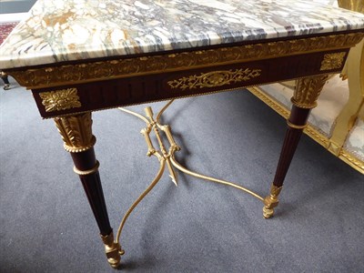 Lot 639 - {} A 20th Century French Mahogany and Gilt Metal Mounted Centre Table, in Louis XVI style, with...
