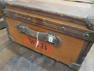 Lot 700 - An Early 20th Century Louis Vuitton Steamer Trunk, covered in original close-nailed brown...