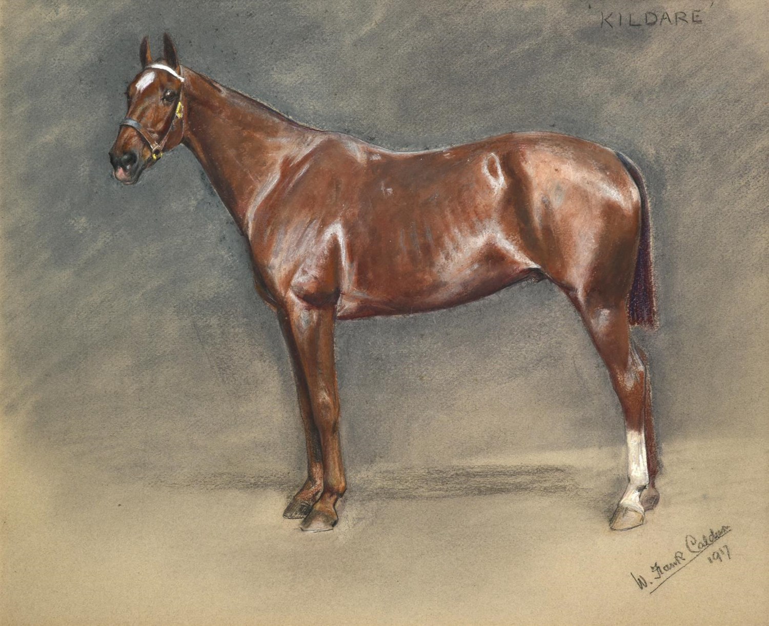 Lot 1024 - William Frank Calderon (1865-1943) ''Kildare'' Signed, inscribed and dated 1917, pastel, 49.5cm...