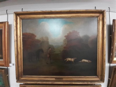 Lot 1036 - Style of John Nost Sartorius (1759-1828)  Hunt and hounds on the scent in an extensive...
