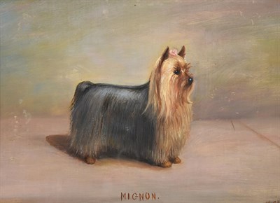 Lot 1050 - Henry Crowther (fl.1905-1939) ''Bobby Dazzler'' (Study of a Yorkshire Terrier) ''Mignon'' One...