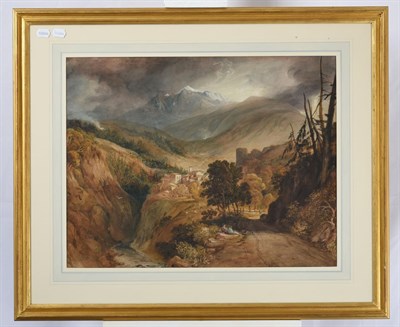 Lot 1059 - Attributed to Anthony Vandyke Copley Fielding (1787-1855) Isella on the Simplon Pass...