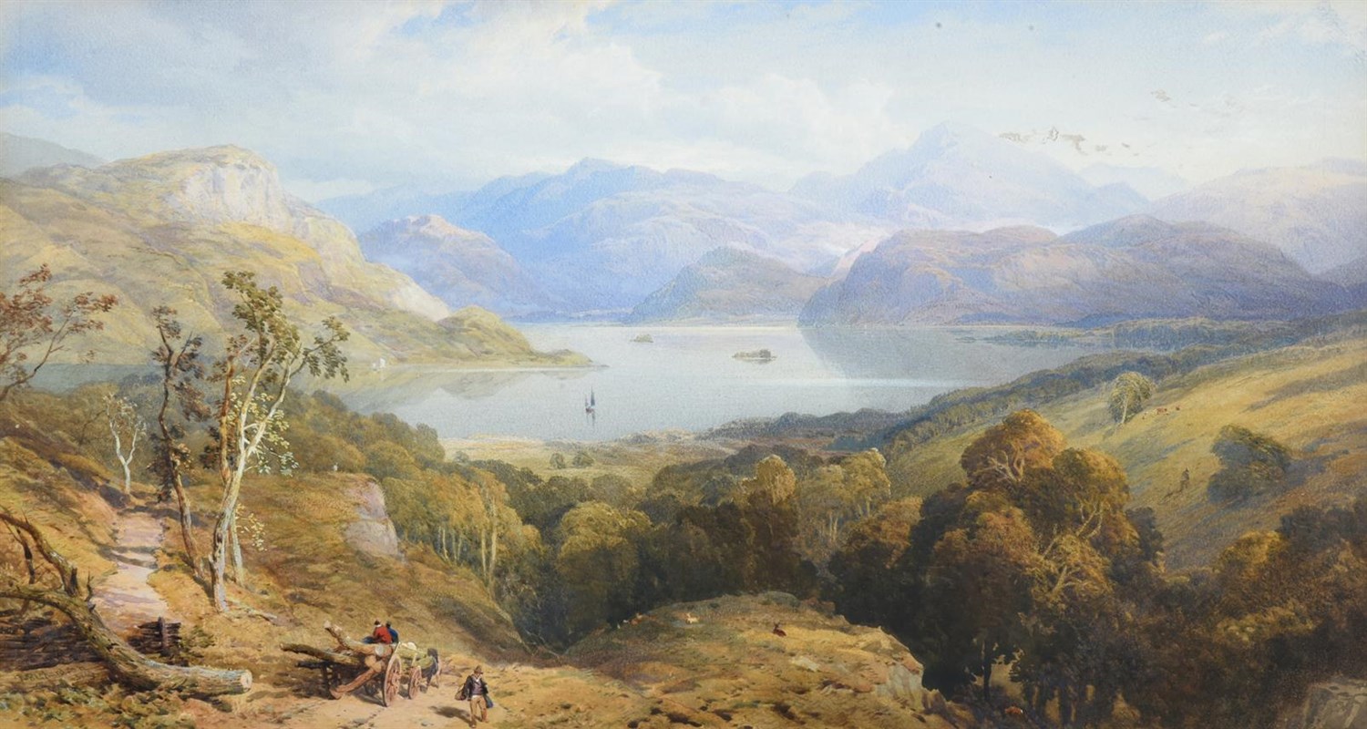 Lot 1062 - Thomas Miles Richardson Jnr. (British, 1813-1890) Ullswater from Gowbarrow Park, Cumbria Signed and
