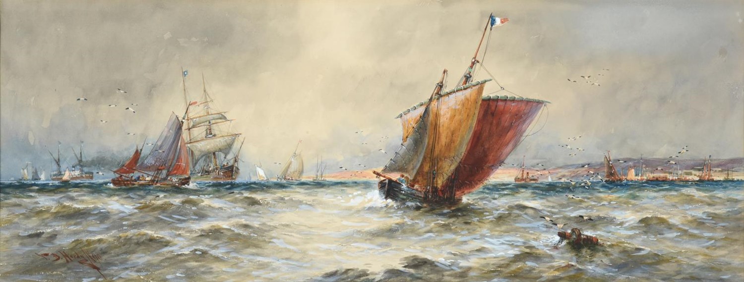 Lot 1063 - Attributed to Thomas Bush Hardy RBA (1842-1897)  Boulogne Harbour Signed and dated 1890,...