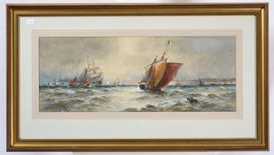 Lot 1063 - Attributed to Thomas Bush Hardy RBA (1842-1897)  Boulogne Harbour Signed and dated 1890,...