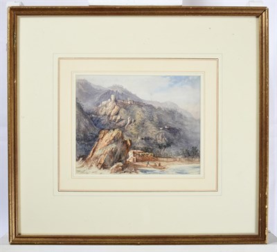 Lot 1064 - William Purser (c.1790-1852)  Bringing in a rowing boat on a tropical shoreline Watercolour, 15.5cm