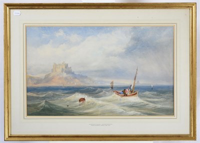 Lot 1065 - James Burrell Smith (1822-1897) Bamburgh Castle, Northumberland Signed and dated 1868, watercolour
