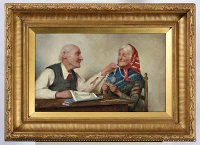 Lot 1105 - Cipriano Cei (1867-1922) Italian A Tender Moment Signed and inscribed 'Firenze', oil on canvas,...
