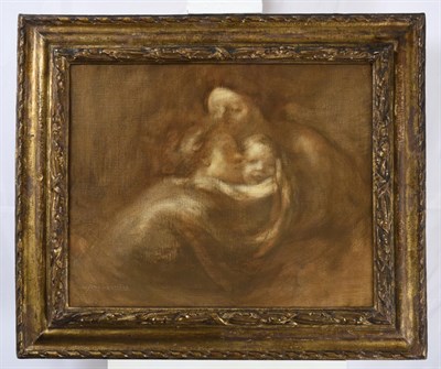 Lot 1111 - Eugène Carrière (1849-1906) French Two women embracing a baby Signed, oil on canvas, 48cm by 60cm