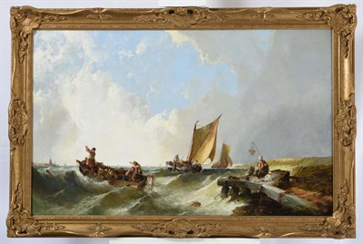 Lot 1137 - Alfred Montague (1832-1883) On the Medway, near Gillingham Signed, oil on canvas, 58.5cm by 94.5cm