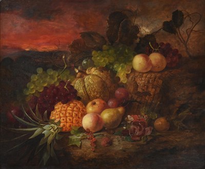 Lot 109 - Circle of William E D Stuart (c.1826-1873)   Still life containing a cornucopia of fruits including