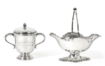 Lot 117 - An Edward VII Silver Basket and a George V Silver Cup and Cover, The First by Williams (Birmingham)