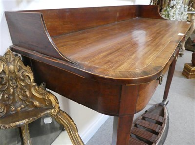 Lot 125 - A Regency Mahogany, Crossbanded and Boxwood Strung Serving Table, early 19th century, with...