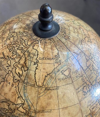 Lot 135 - A 6in Bacon's School Globe, late 19th/early 20th century, with hand-coloured printed gores,...