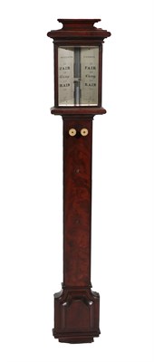Lot 155 - A Good Mahogany Stick Barometer, signed Dollond, London, 19th century, concealed mercury tube...
