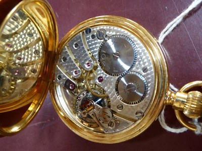 Lot 188 - An 18 Carat Gold Open Faced Pocket Watch, signed Rolex, 1906, lever movement signed, enamel...