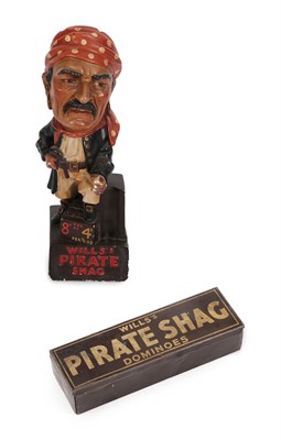 Lot 234 - A Painted Composition Tobacco Advertising Figure, modelled as a pirate with one foot on a...