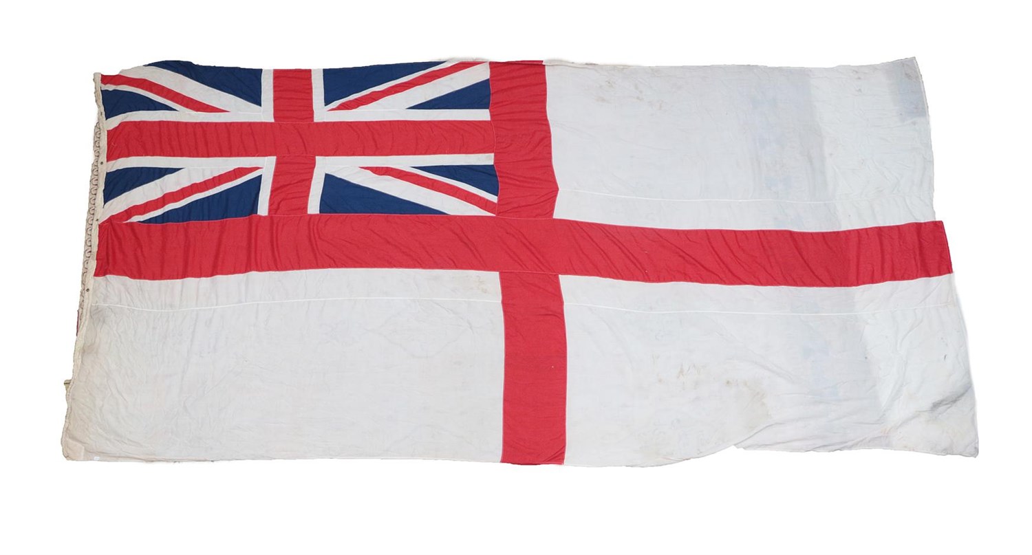 Lot 251 - A White Ensign Naval Flag, 532cm by 275cm