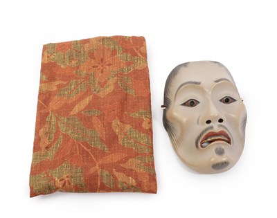 Lot 271 - Nohjin Suzuki (1928-2003): Japanese Noh Mask of Yase-Otoko, 20th century, hinoki wood, gesso...