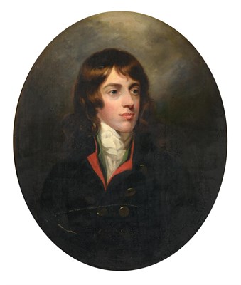 Lot 338 - British School (early 19th century)  Portrait of a young gentleman, head and shoulders, wearing...