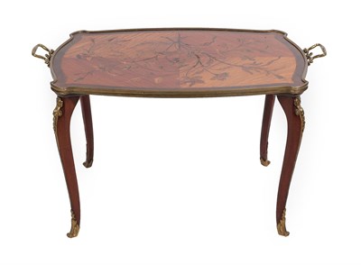 Lot 357 - A Louis XV Style Kingwood, Amaranth, Marquetry and Gilt Metal Mounted Tray on Stand, 19th...