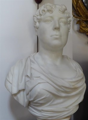 Lot 425 - Peter Rouw (1771-1852): A Marble Portrait Bust of a Lady, a member of the Thorald family, her...