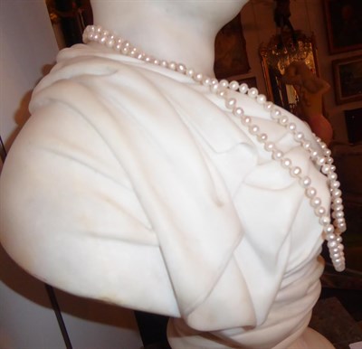 Lot 425 - Peter Rouw (1771-1852): A Marble Portrait Bust of a Lady, a member of the Thorald family, her...