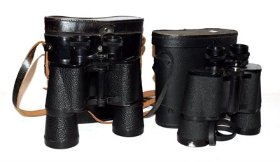 Lot 3 - a pair of USSR binoculars stamped with CCCP logo 7.50 cased, together with another pair stamped...