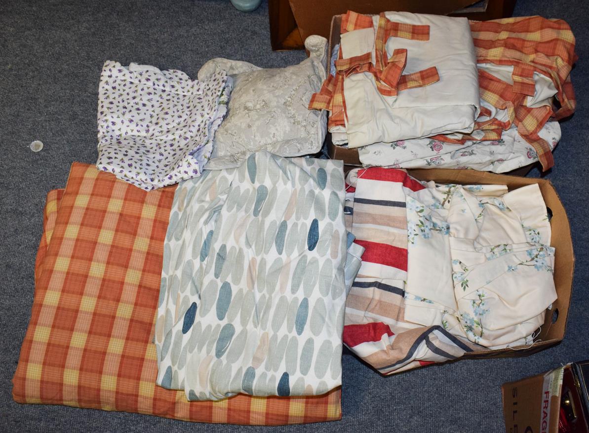 Lot 54 - Two boxes of Laura Ashley curtains etc
