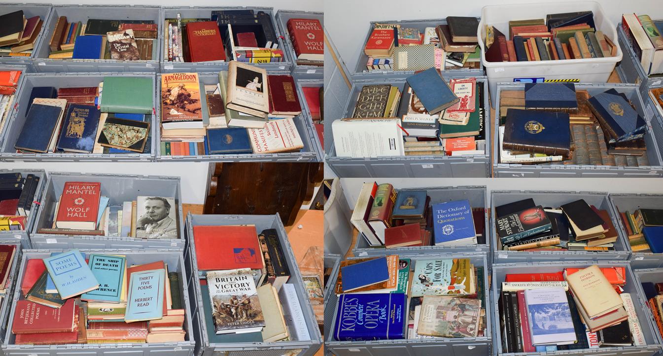 Lot 55 - Fifteen boxes of books including historical, art, literature and other reference works, novels etc