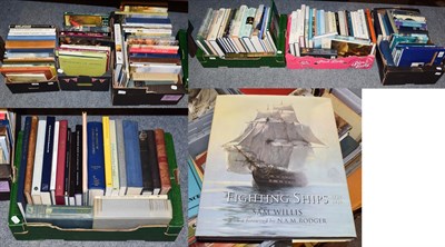 Lot 56 - Seven boxes of art reference books including works on British artists, Old Masters, maritime...