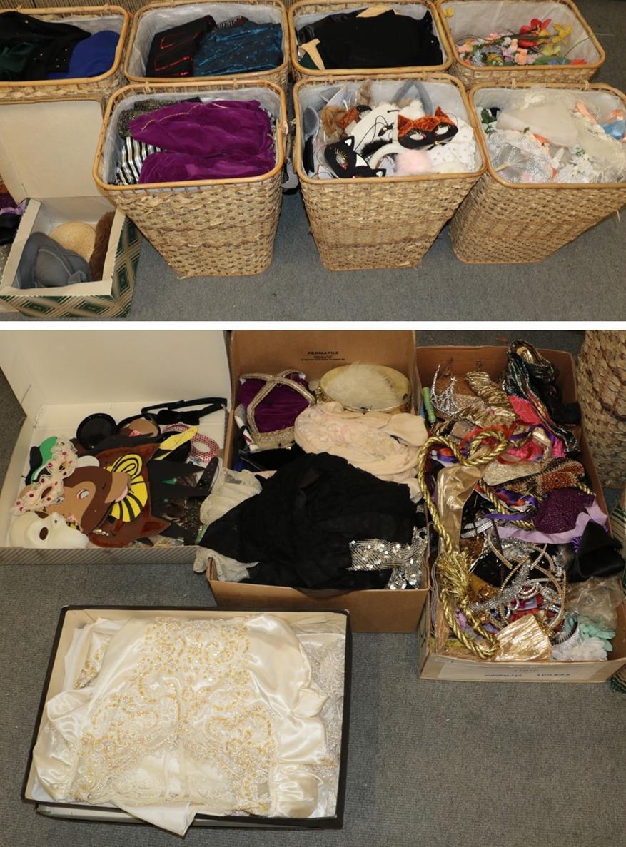 Lot 65 - Large quantity of assorted theatrical costume and accessories including tiaras, crown, wigs,...