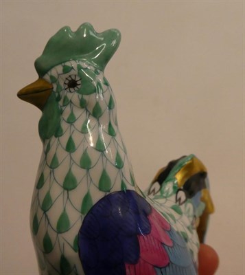 Lot 138 - Three Herend porcelain models of animals, a similar Vista Alegre model of a duck, a Herend...