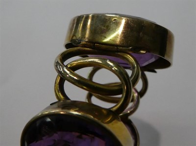 Lot 231 - An amethyst bracelet, unmarked, length 18cm