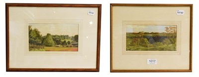 Lot 1017 - Meredith Hawes (1905-1999) Hollies Hill - Warwickshire, gouache, 12.5cm by 22cm, together with...
